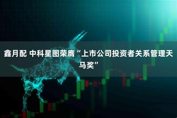 鑫月配 中科星图荣膺“上市公司投资者关系管理天马奖”