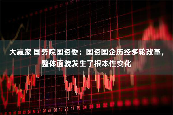 大赢家 国务院国资委：国资国企历经多轮改革，整体面貌发生了根本性变化